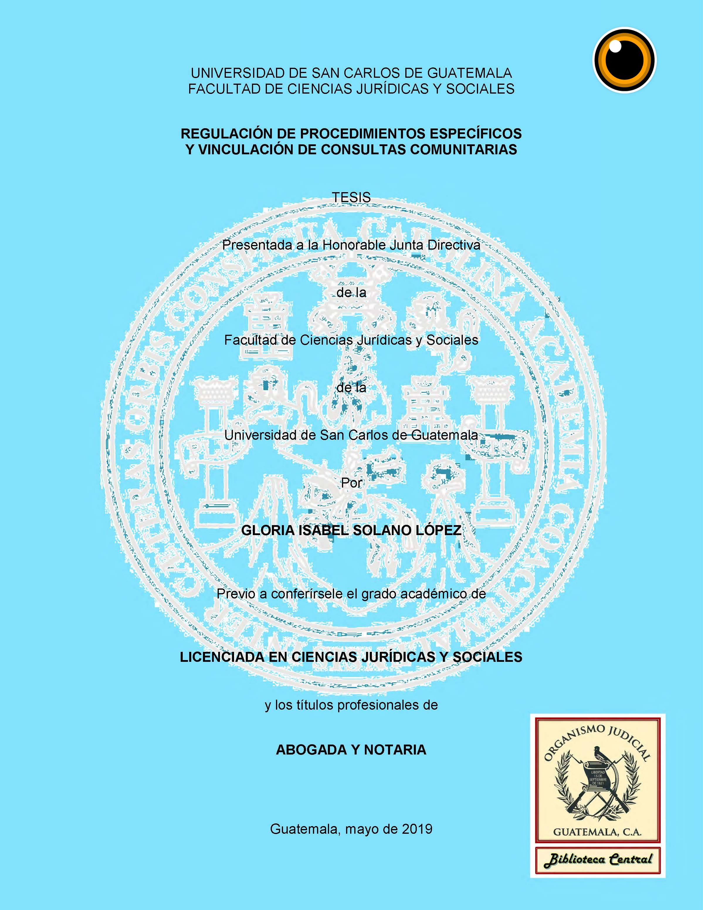 Regulación de procedimientos específicos y vinculación de consultas  comunitarias.
